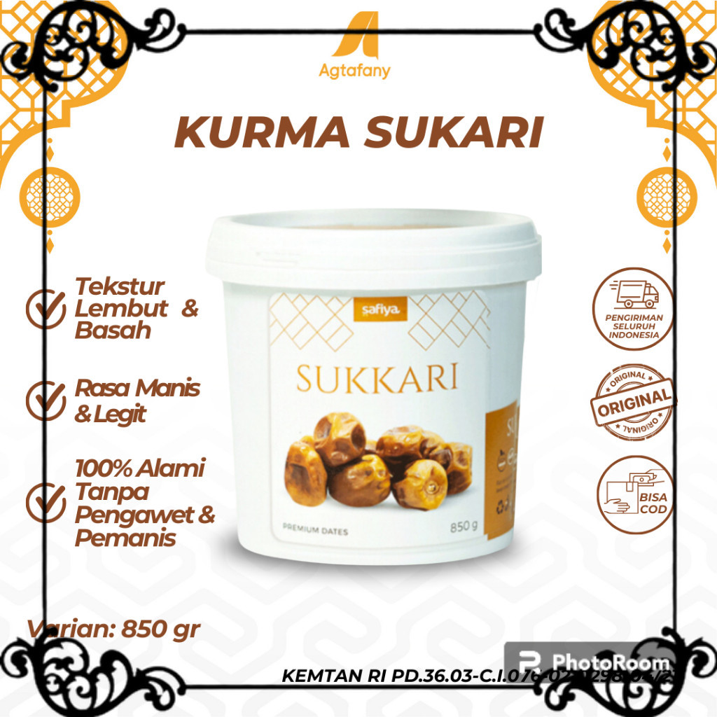 

Kurma Sukari Ember 850 gr | Kurma Raja Sukkari asli