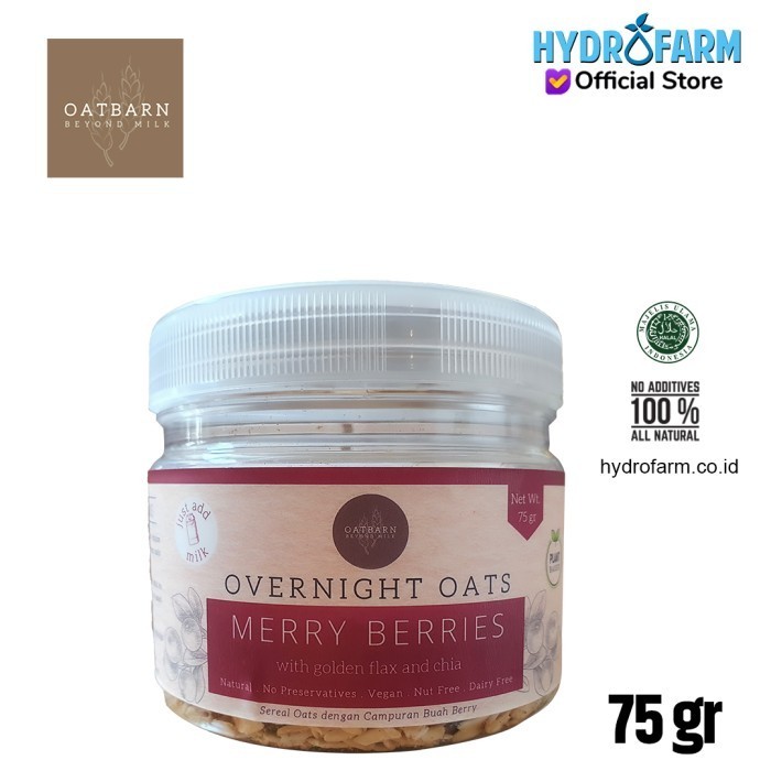 

Terbaru- OATBARN - Overnight Oats Merry Berries ( 75gr )