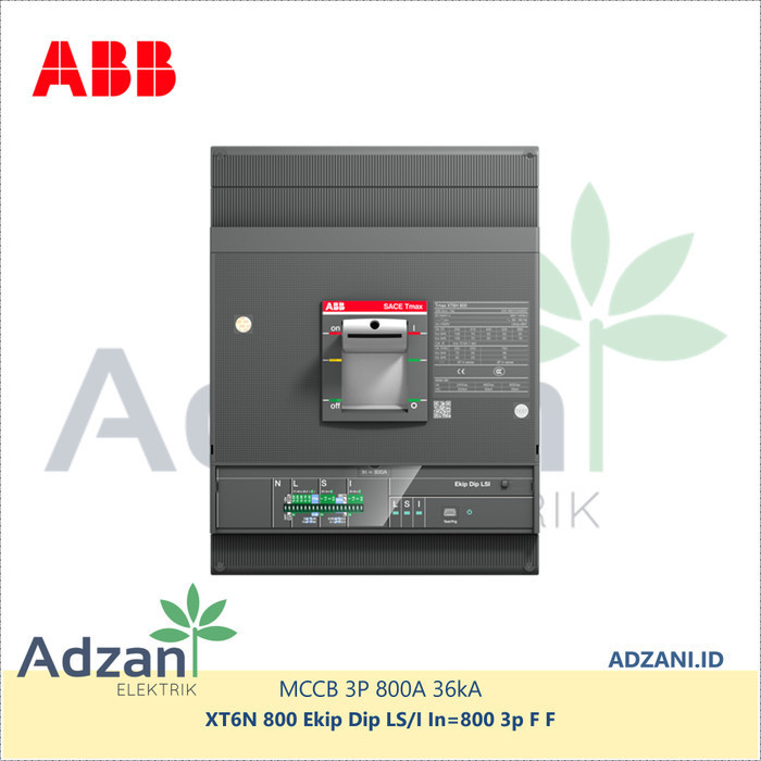 ABB MCCB XT6N 3P 800A 36kA 1SDA100719R1 Ekip Dip LS/I