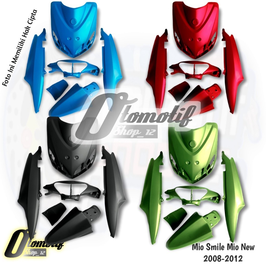 Cover body full halus Yamaha Mio Smile biru doff Merah doff hitam doff hijau doff
