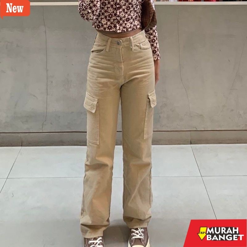 Denim Panjang Pria CELANA JEANS CARGO KANTONG SAMPING PREMIUM