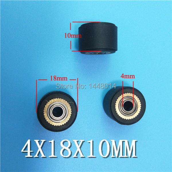 

Cutting plotter spare parts rubber pinch roller 4mm inner diameter paper rollers for Roland plotter (4*10*18MM) 3pcs/lot