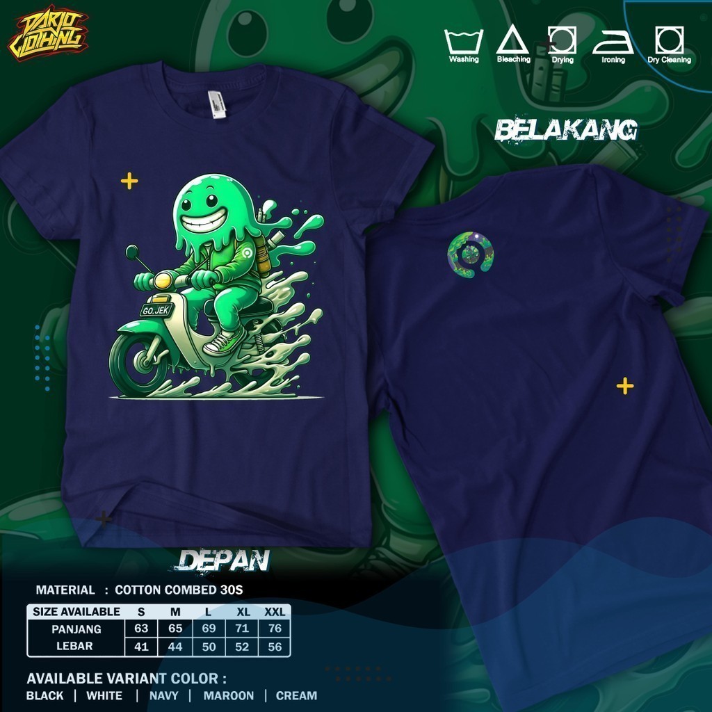 DarjoCloth - Kaos Driver Gojek Terbaru Pendek atau Panjang Kaos Dewasa dan Anak - Anak