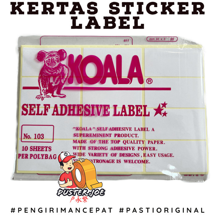 

Kertas Sticker Label KOALA NO 103 PER 1 PCS isi 10 lembar