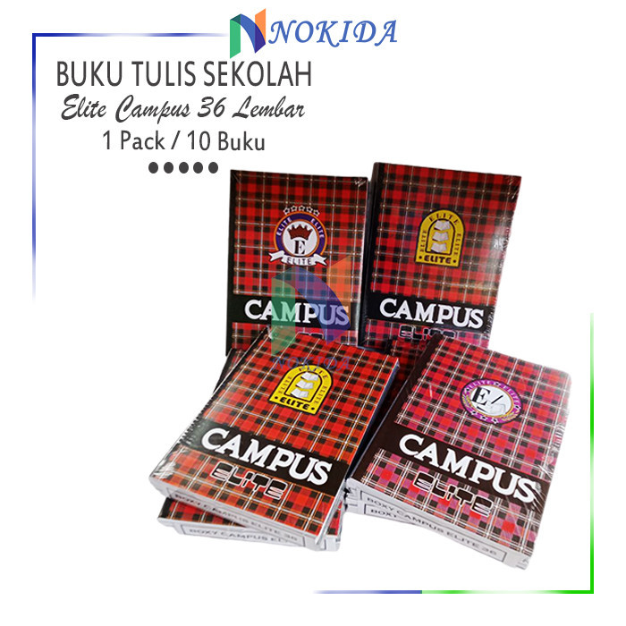 

Nokida Buku Tugas Harian Elite Campus 36 Lembar (1 Pack/10 Buku) / Buku Anak Sekolah / Alat Tulis / Book B5 / Buku Menulis