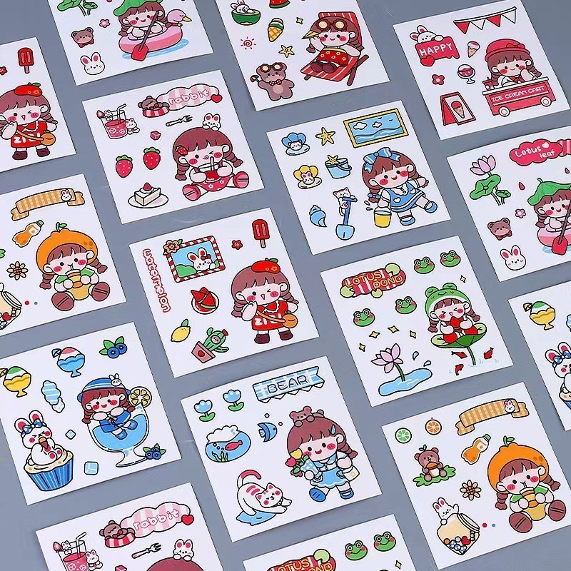 

Stiker Motif Kartun Korea Lucu Anti Air Stiker kartun tahan air PET