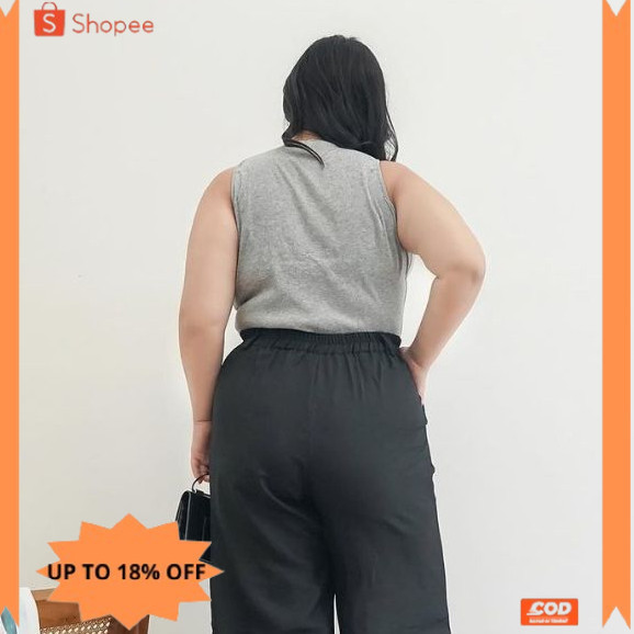 new✨ -Jieun Crop Tanktop Tank Top Tangtop Tengtop Crop Wanita Jumbo Big Size / Atasan Wanita Knit Ta