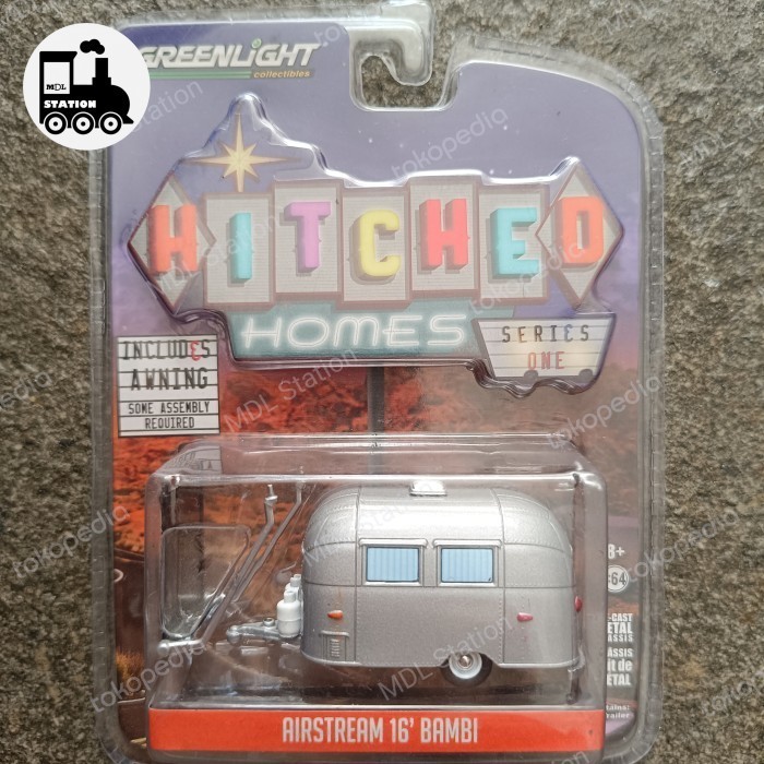 Greenlight Hitched Homes Diecast  Airstream 16' Bambi