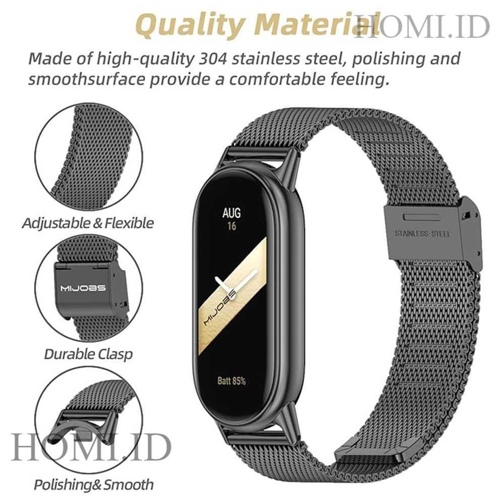MIJOAS Buckle Strap Smartwatch Xiaomi Band 8 Stainless Steel - GT4