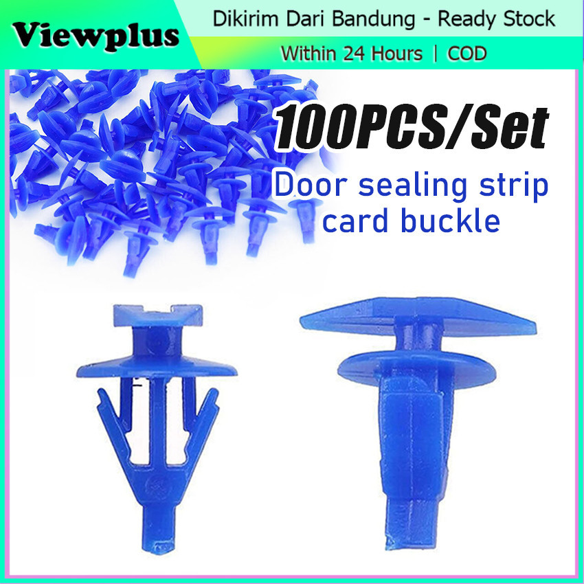 100Pcs Kancing Klip Karet Pintu Mobil Toyota Honda Universal Klip Kancing Karet Pintu Mobil / Kancin