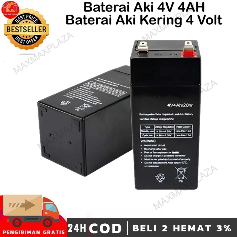 Neo BATERAI AKI 4V 4AH / Baterai Timbangan Digital aki motor baterai timbangan digital - baterai