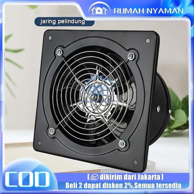 Exhaust Fan Dinding 4Inch/6Inch Kipas Exhaust Ventilasi Dinding exhaust fan kamar mandi Booster Fan