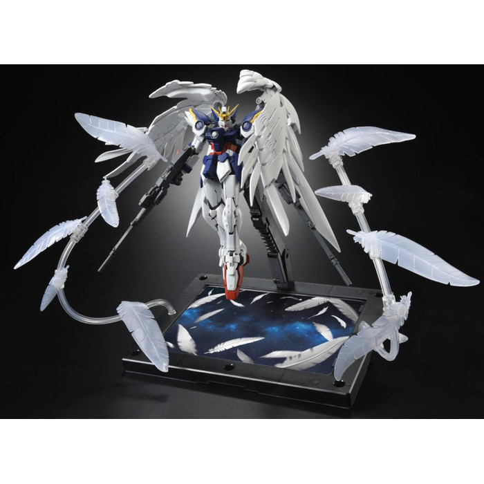 ST MG Wing Gundam Zewo EW Custom Seraphim Effect Feather Stand Base 1/100 - Bandung