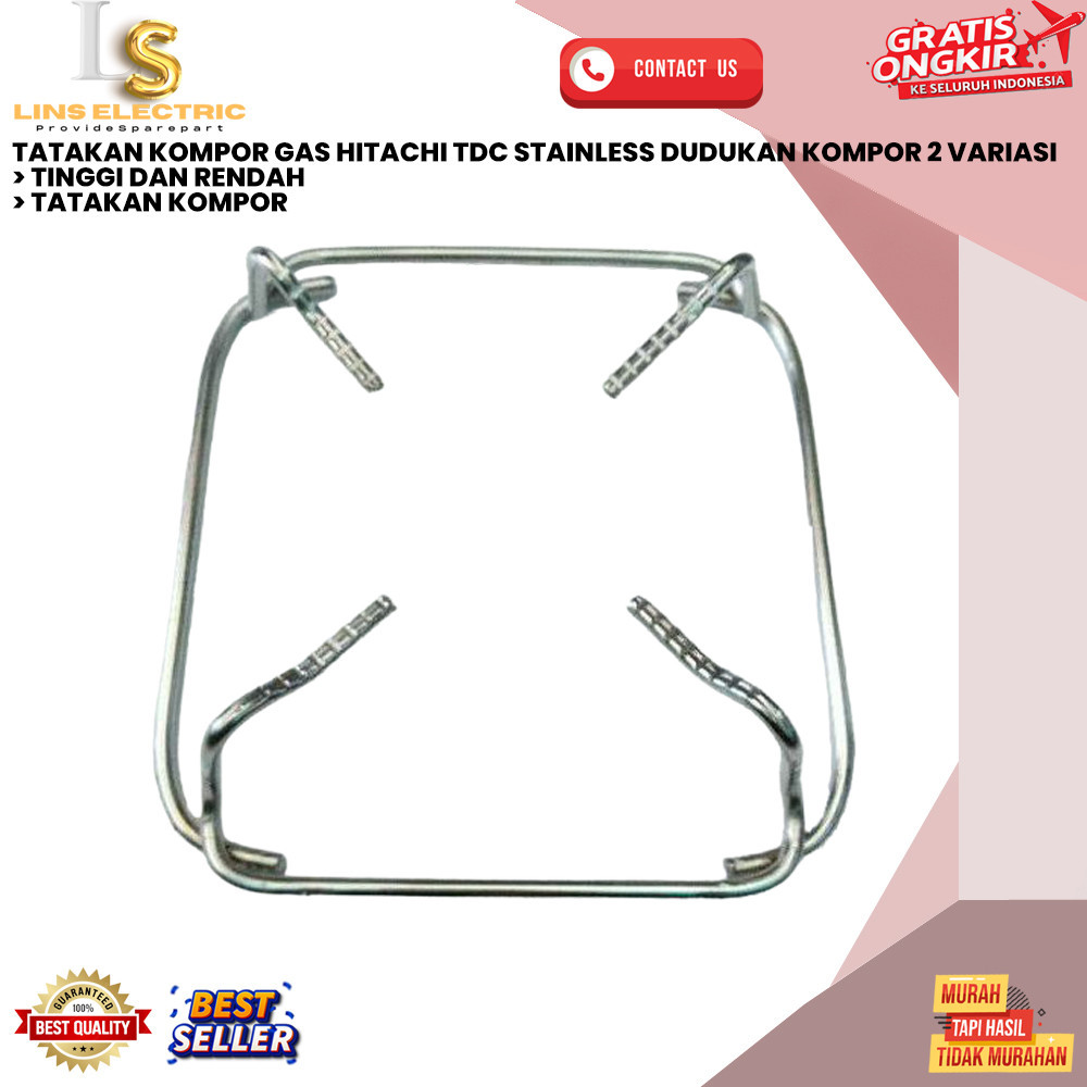 TATAKAN KOMPOR GAS HITACHI TDC STAINLESS DUDUKAN KOMPOR 2 VARIASI LINS