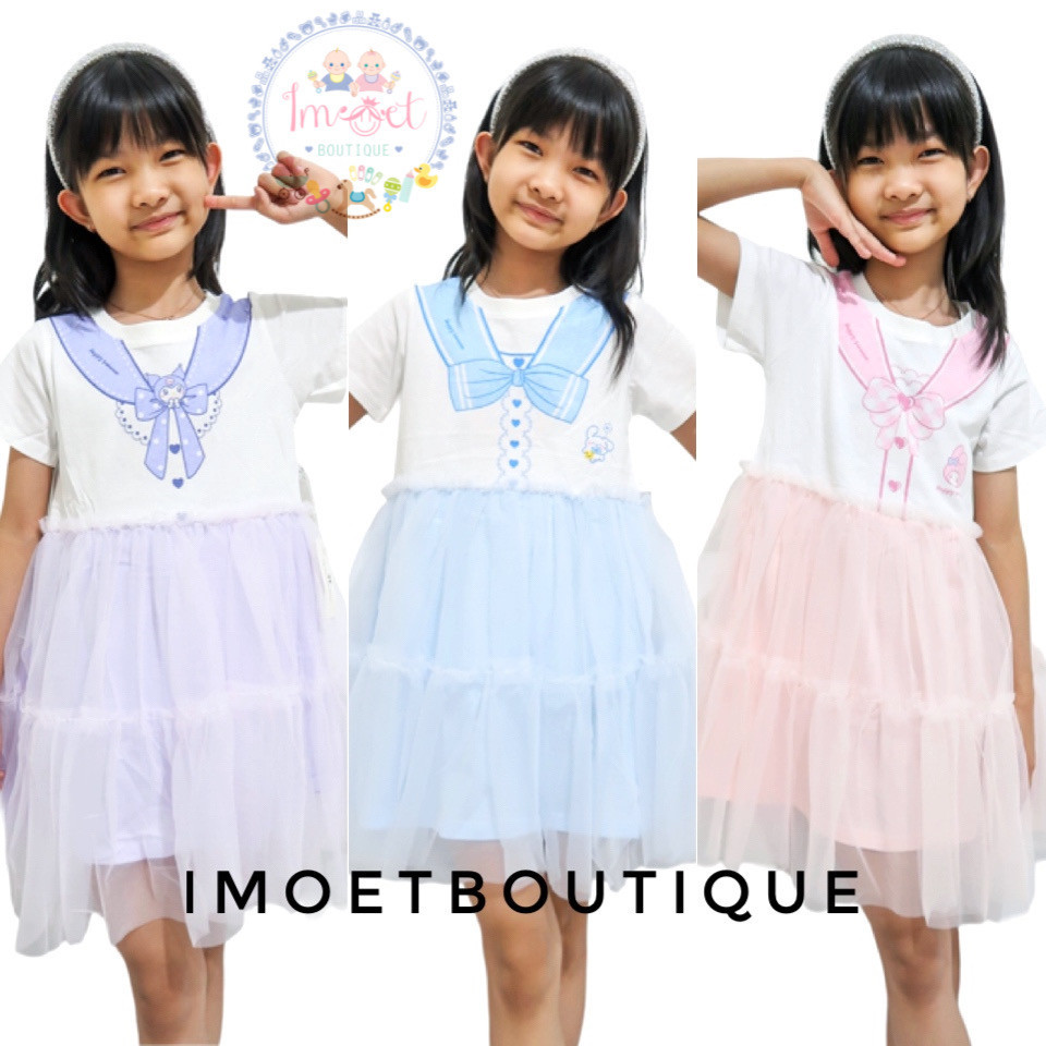 imoet.boutique - Dress terusan anak tutu sanrio cinnamoroll my melody kuromi(GI0957)