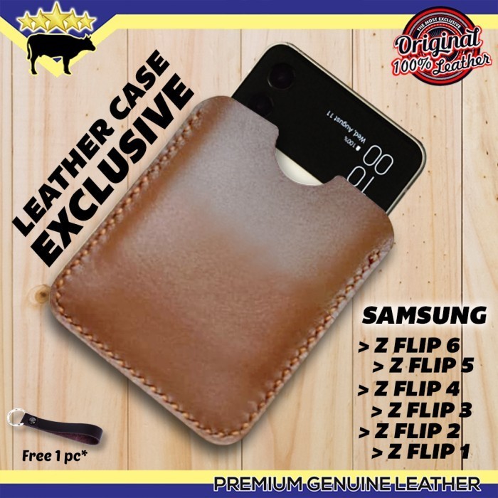 LEATHER POUCH SAMSUNG  Z FLIP 6, Z FLIP 5, Z FLIP 4, Z FLIP 3, Z FLIP 2, Z FLIP1