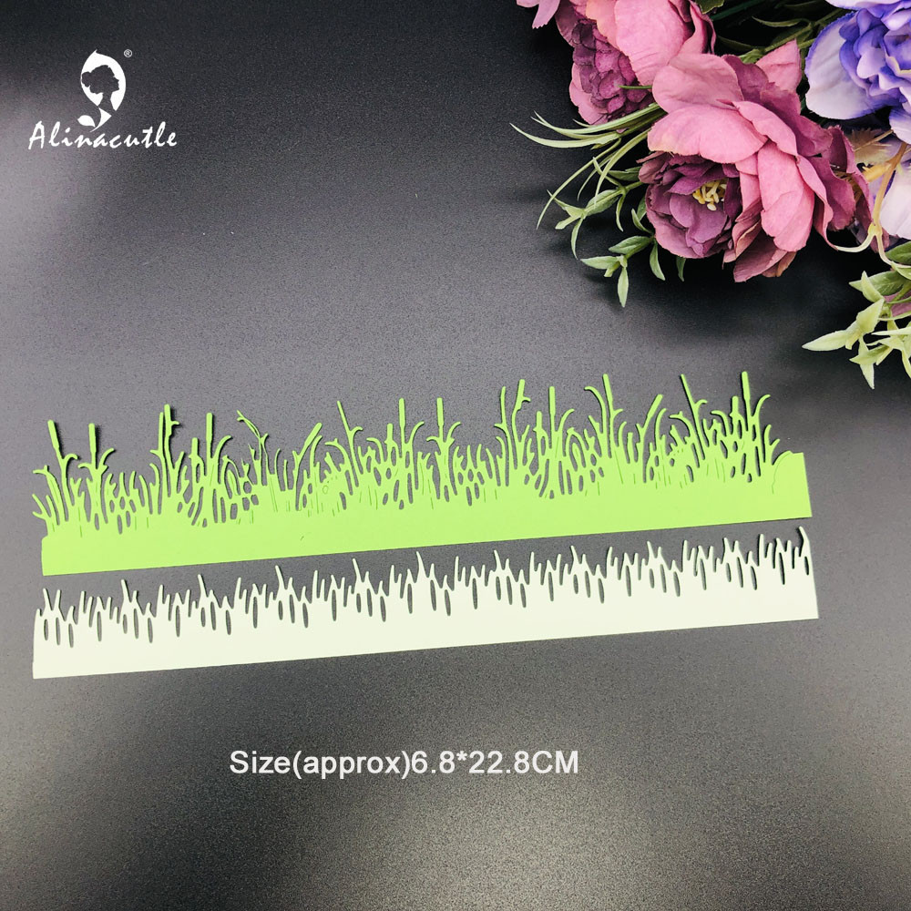 

Alinacutle Slimline Metal Cutting Die Cut 2pc Grass Scrapbooking Paper Craft Handmade Album Card Punch Art Knife