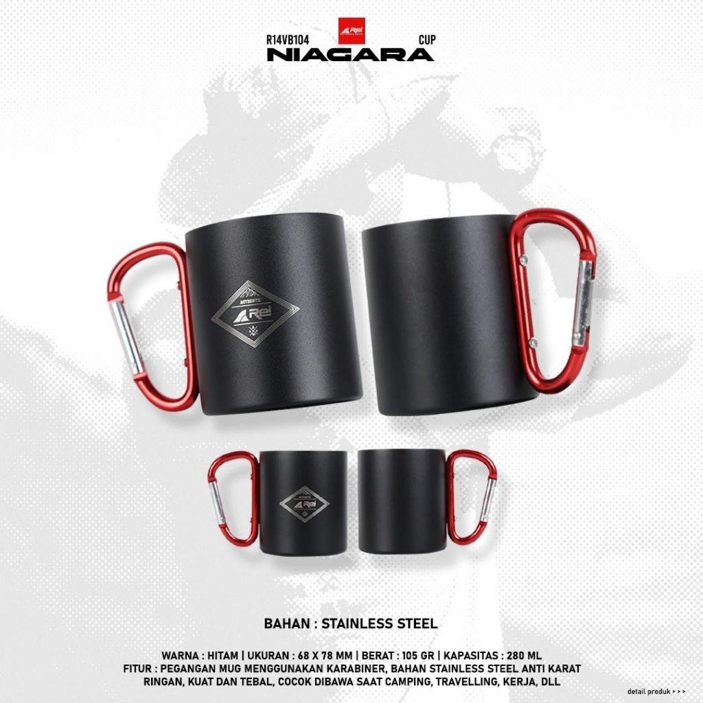 Carabiner Mug Niagara Gelas Camping Arei Outdoorgear