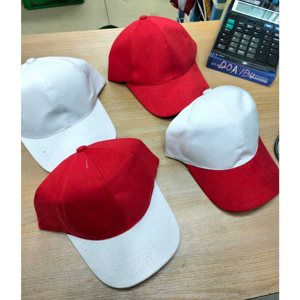 Topi Kombinasi Merah putih Dewasa Topi Dirgahayu Topi Karnaval