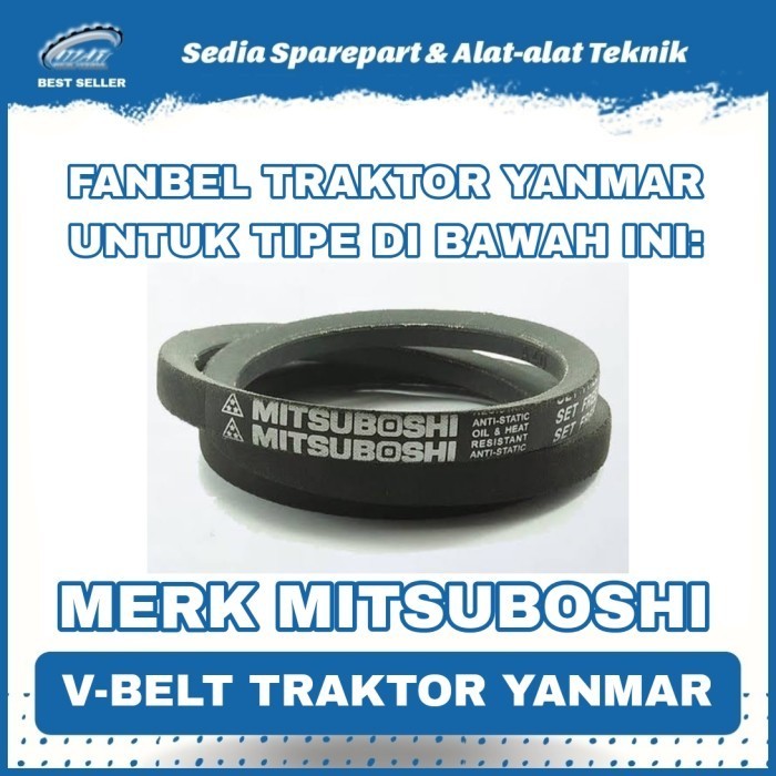 V-BELT FANBEL TRAKTOR YANMAR YM80 / YST85 / YST70 / YST85 PRO / YST70 PRO