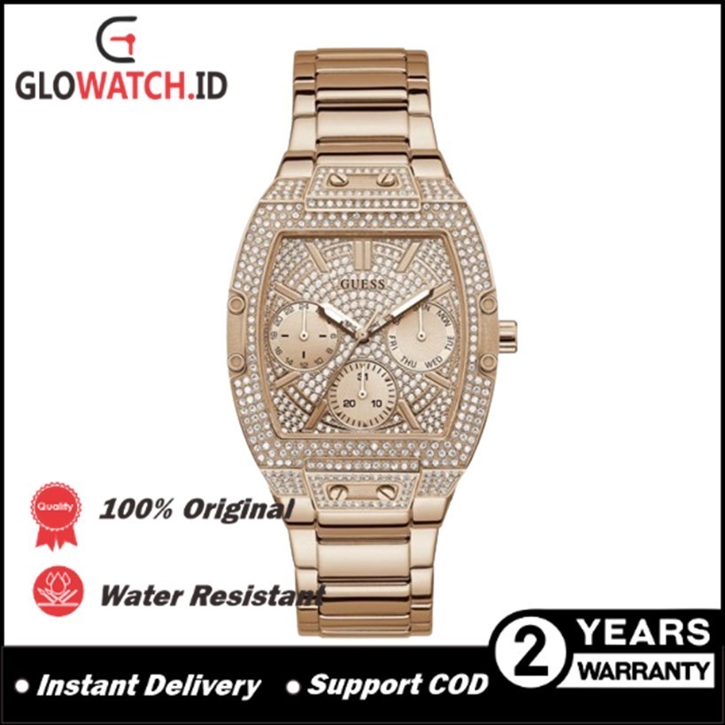 [Promo] jam tangan wanita Guess GW0104L3 Raven Rose Gold Dial Rose Gold Stainless Steel Strap Origin