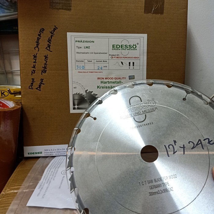 MATA GERGAJI TANDUK EDESSO edesso Saw Blade 12" x 24 z / mata gergaji kayu edesso iron Wood 300 x 24