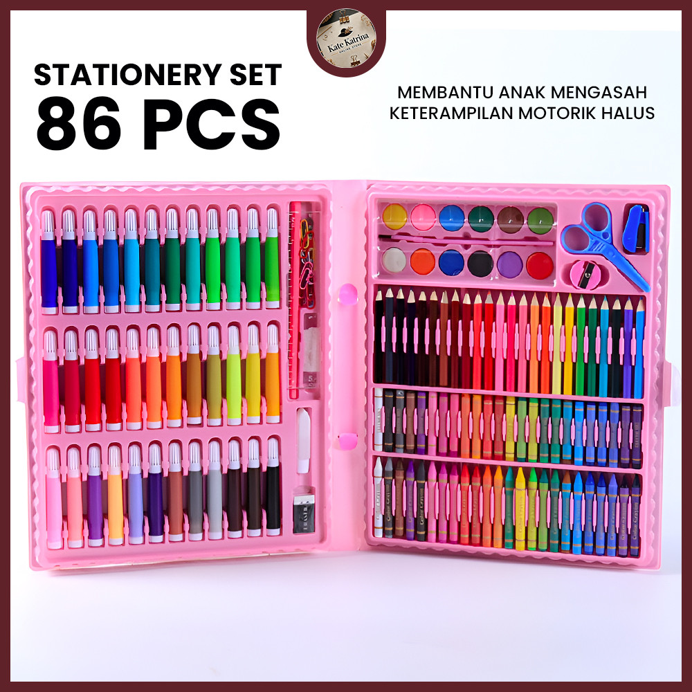

KK Stationery Set Isi 86 Pcs Pensil Crayon Warna Cat Air Menggambar