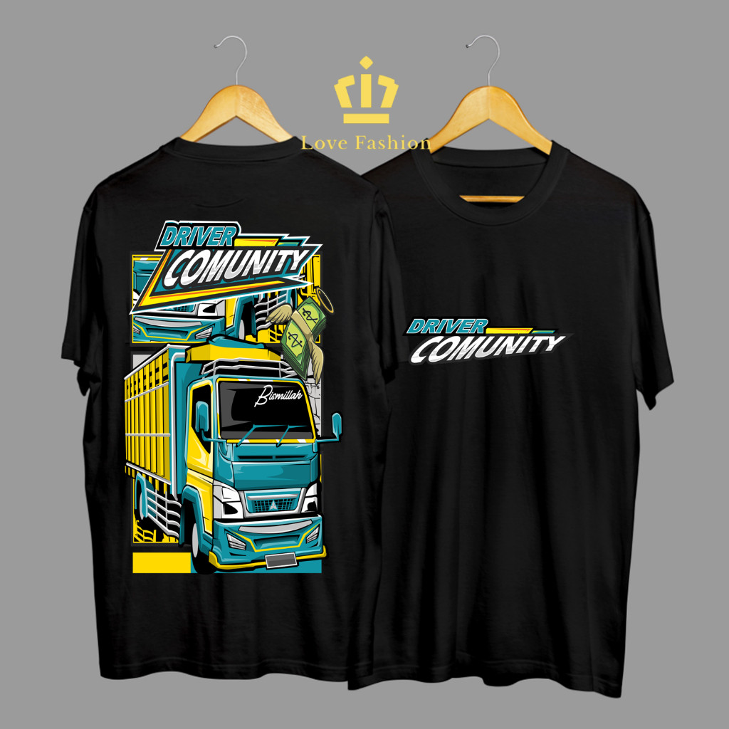 Kaos Tshirt Baju Distro Truk Driver Community Viral Komunitas Premium Terbaru