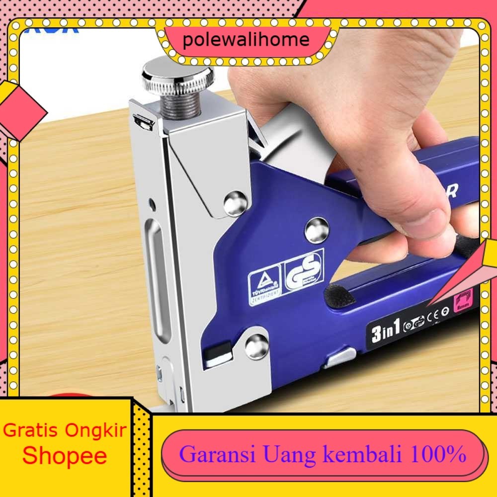 

RUR Staples Tembak Staple Gun Machine 3in1 Multi Purpose Nailing Tools - R2010