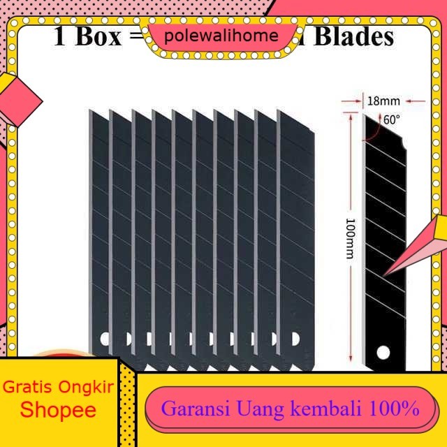 

Deli Mata Pisau Cutter Knife Blade Alloy Steel SK4 18mm 10 PCS - DL-DP183