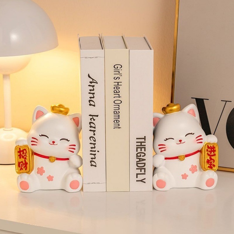 

Mi.more Pembatas Buku Book Pajangan Kucing Yang Beruntung (2 PCS) Lucu Stand Holder Organizer Twin Kucing Yang Beruntung Dekorasi Decoration