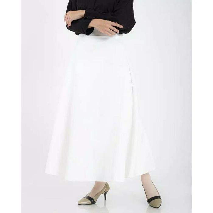 AHLAMI - SABINA SKIRT ROK HITAM ROK PUTIH ROK KERJA ROK PAYUNG ROK LINE A ROK HITAM PREMIUM ROK SCUB