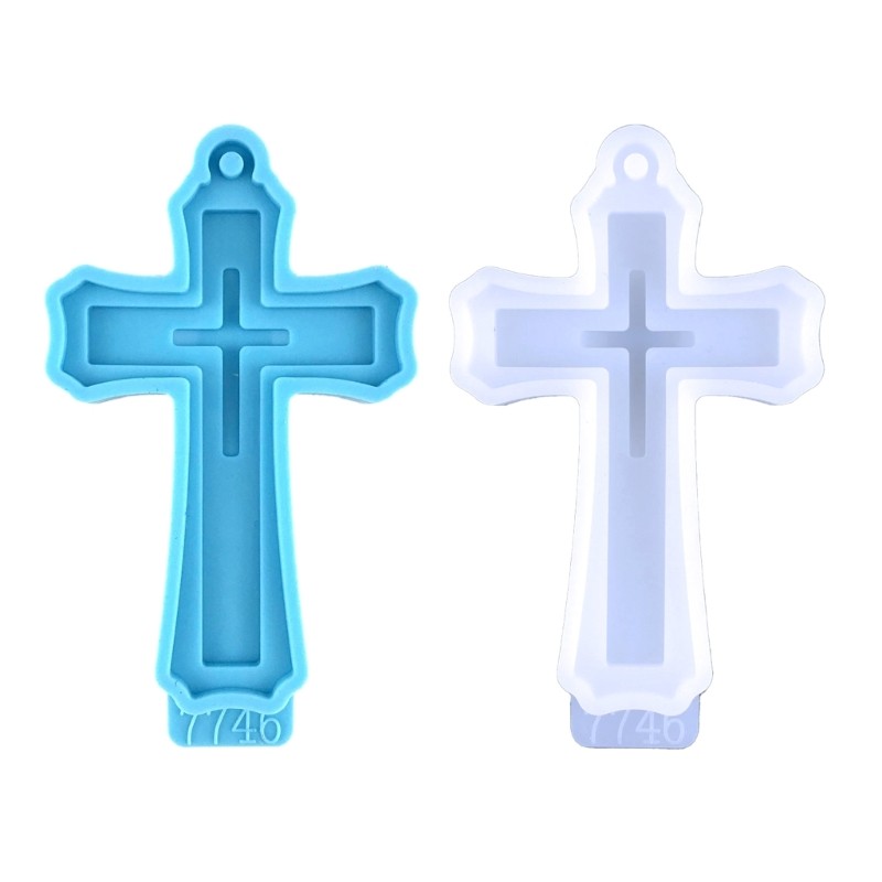 

Cross Resin Mold,Crucifix Silicone Mold Epoxy Resin Cross Mold for DIY Casting Keychain Necklace Pendant Jewelry Making
