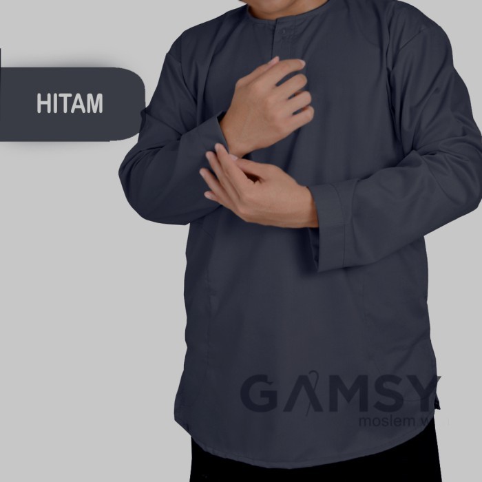 Baju Koko Putih Polos Dewasa/Baju Koko Tanpa kerah XXL - S, Coksu