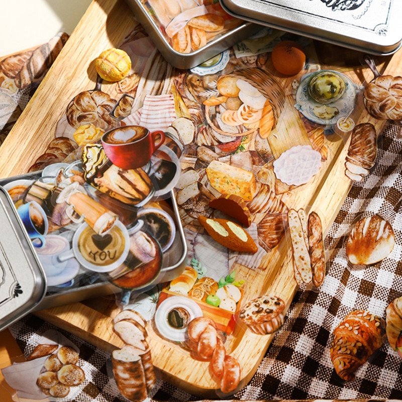 

Mr. Paper, Bread Baking Room Bread Theme Character Sticker Pack, Scrapbook Notebook Phone Case Diary Decorative Stickers