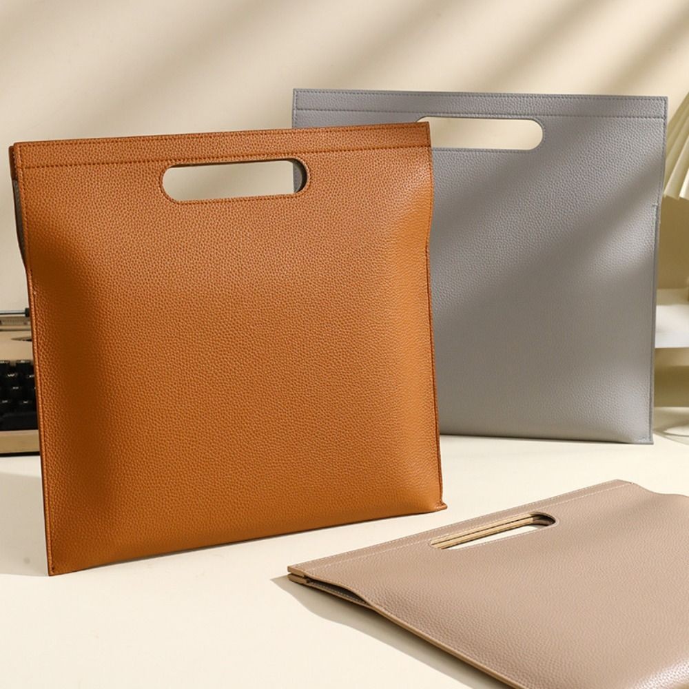 

Document Organizer Heavy Leather Pouch Large Capacity Paper Organizer File Folders Pouch Storage Bag Archive Folder