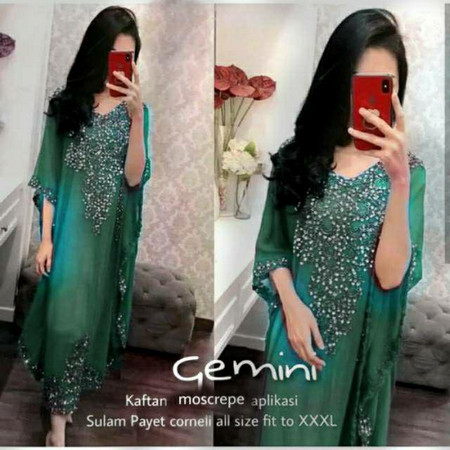 BAJU KAFTAN BORDIR PAYET JUMBO / KAFTAN MODERN - Lilac