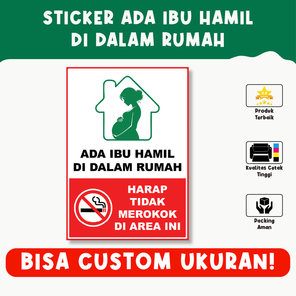 

Sticker Ada Ibu Hamil di Dalam Rumah – Lindungi dari Asap Rokok, Bisa Custom Ukuran