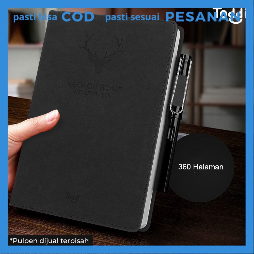 

Toddi Buku Jurnal Hardcover Notebook Diary 80 GSM 360 Halaman Grid - CW-5025