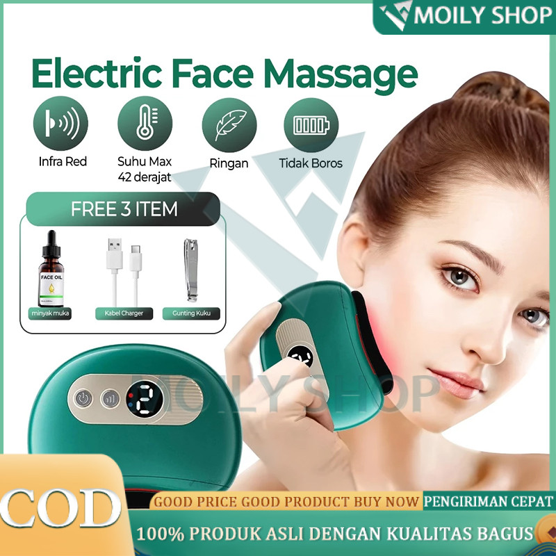 Gua Sha Electric Face Beauty Machine Kerokan Badan dan Wajah Face Rejuvenation 9 Level ORI-garansi/G