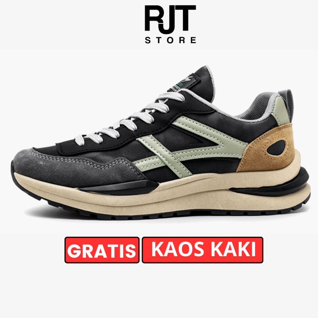 [HARGA SPESIAL] RJT Sepatu Pria/Cowok Sneakers Fuccino 006 Keren Casual Sporty Terbaru - Murah