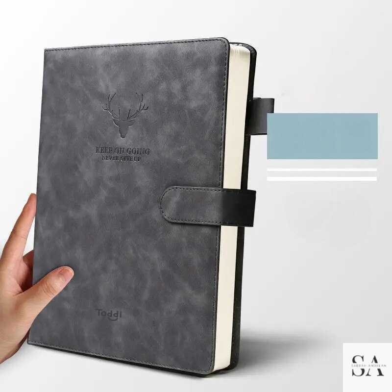 

Buku Catatan Harian Notebook Cover Kulit Magnetic Buckle - TL4