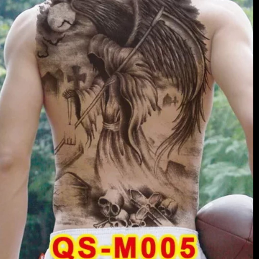 Tato temporer fullback punggung belakang temporary tattoo ful full belakang back jumbo