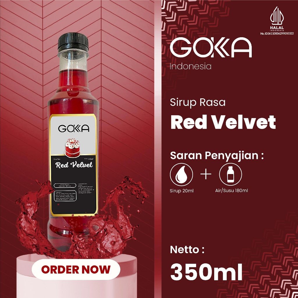 

Sirup Gokka Rasa Red Velvet / Minuman Syrup Gokka Red Velved 350ml