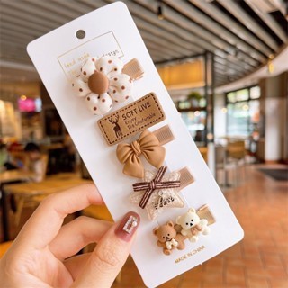 LBT Jepit Rambut Anak Perempuan Lucu 5 in 1 Jepitan Rambut Fashion Karakter Pita Jepitan Aksesoris R