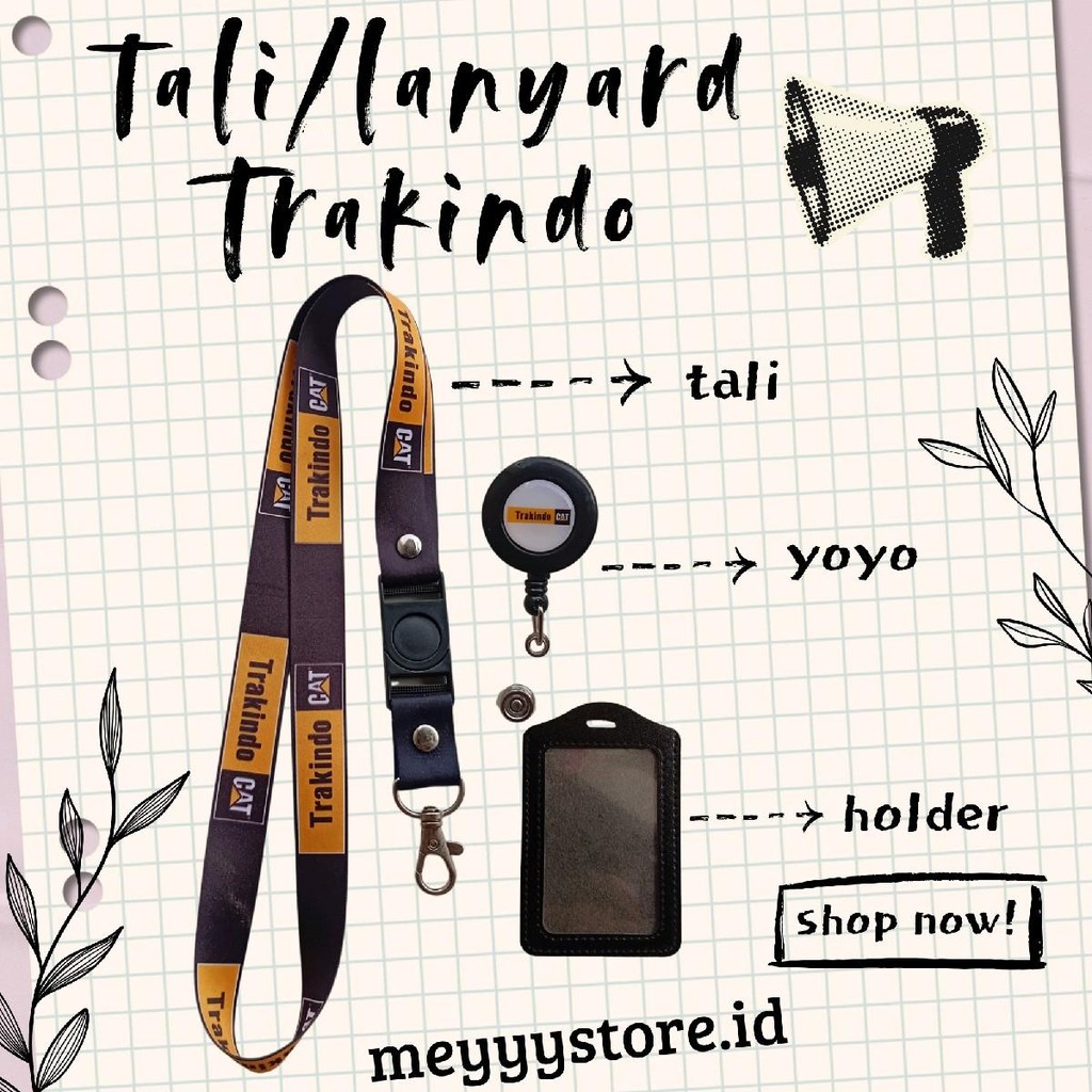 

READYYY Tali Gantungan ID CARD / Lanyard TRAKINDO CAT [STOCK MELIMPAH] Termurahhh Harga Grosir!