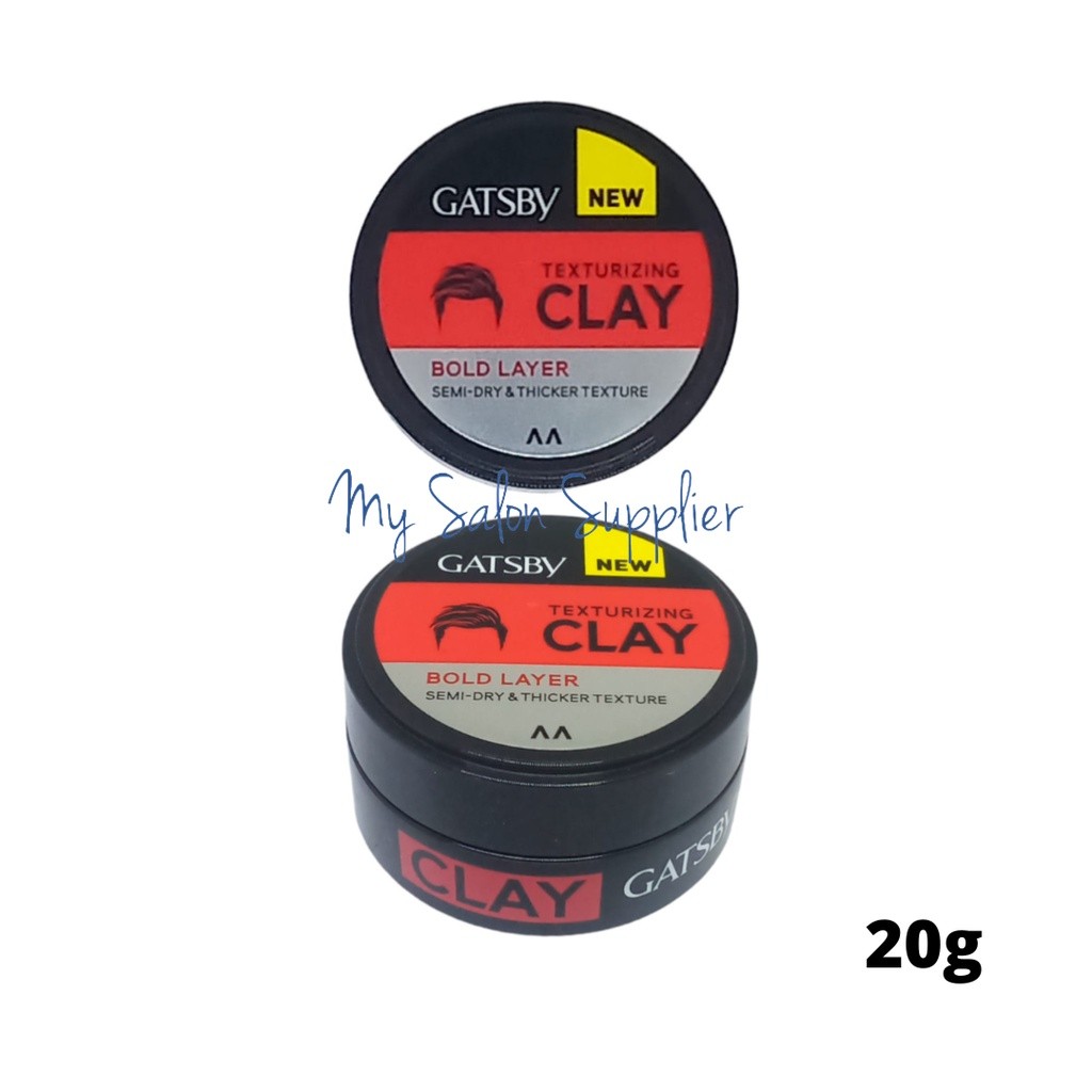 Gatsby Texturizing Clay Bold Layer Semi Dry & Thicker Texture 20g (diskon)