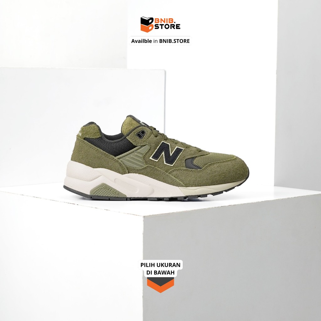 Sepatu Sneakers Pria NB 580 Green Army Original