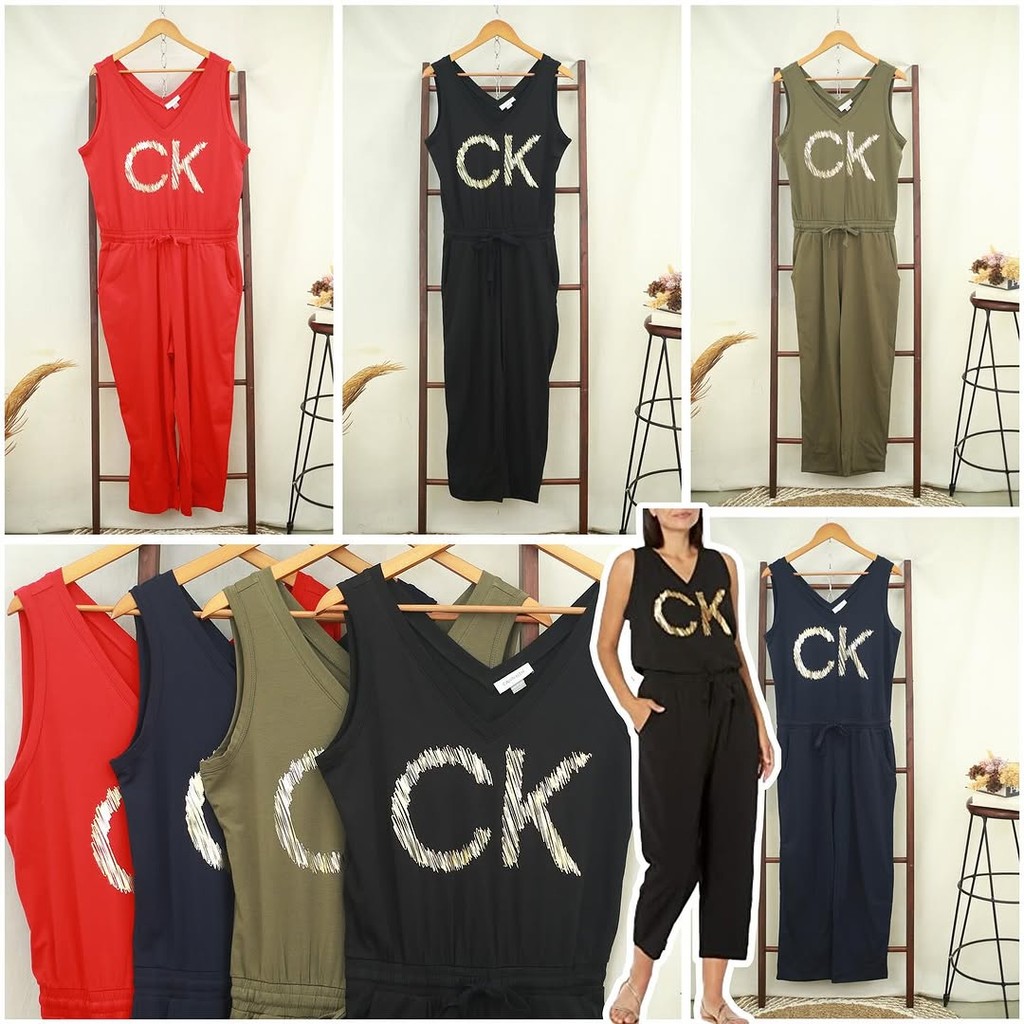 Jumpsuit Wanita V-Neck Casual Long Jumpsuit RD414 RK.M3/5/6/7