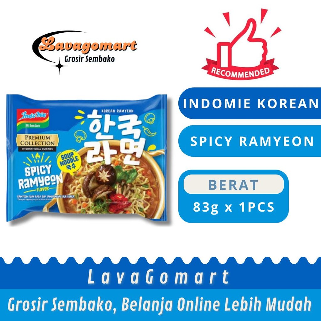 

INDOMIE KOREAN SPICY RAMYEON 83g - 1 PCS - LAVAGOMART- BANDUNG